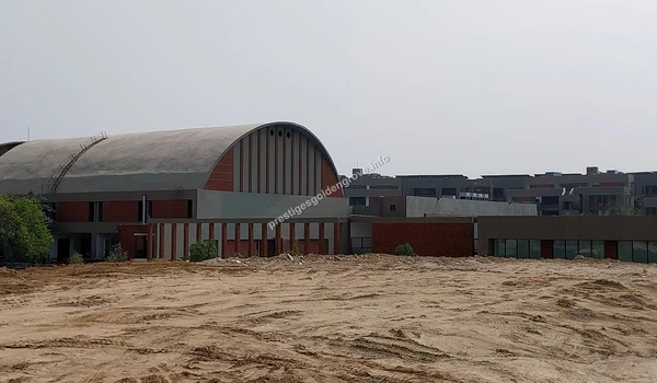 Gaudium School Building Architectural view of the Gaudium School main building featuring modern design and facilities near the Prestige Golden Grove project