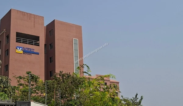 MERU School Campus Exterior view of the prestigious MERU School campus, offering premium education options for residents of Prestige Golden Grove