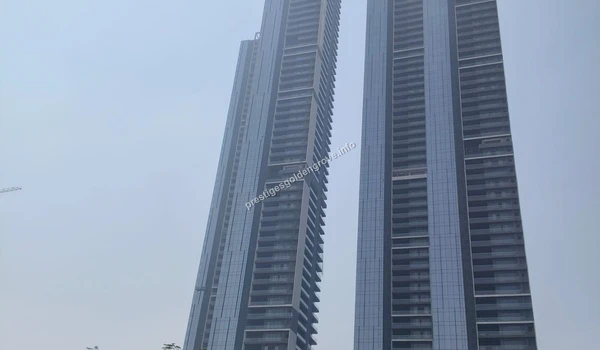 Premium Office Spaces Wide view of towering commercial office spaces indicating the prime business connectivity and employment hubs accessible from Prestige Golden Grove